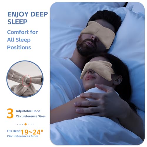 SPRING SEAON Weighted Sleep Mask,Light Blocking,Velvet Gravity,Adjustable | Sleeping Mask, Weighted Glass Beads, Blindfold, Adjustable, Breathable, Day&Night Use, For Travel and Relaxation, Gray - color: Light Gray