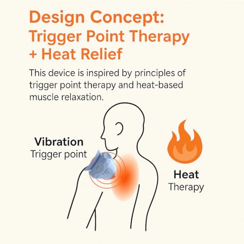 Heated Massage Ball, Deep Tissue Trigger Point Massager with Suction Base, 2 Heat Levels, 2 Vibration Modes, USB-C Rechargeable