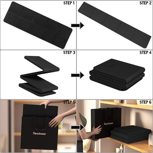 Readaeer Foldable Yoga Mat for Travel Folding Yoga Mat 6mm Thick with Carrying Bag, Non-Slip TPE Exercise Pilates Mat for 72" L x 24" W x 0.24 Inch - color: Black