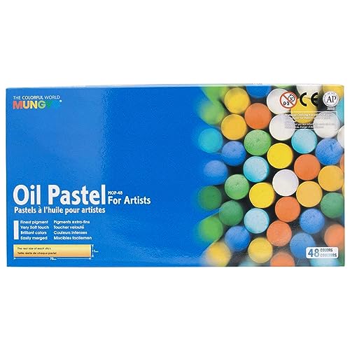 Mungyo Oil Pastels in Assorted Colours - 11 x 70 mm (Pack of 48)