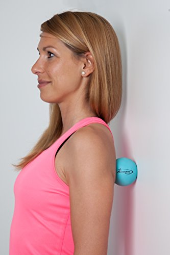 Therapy Massage Ball - Instant Muscle Pain Relief. Proven Effective for Myofascial Release, Deep Tissue Pressure, Yoga & Trigger Point Treatments. Set - 2 Extra Firm Balls W/Mesh Bag. - color: 2 Balls - Size 2.75in - Turquoise