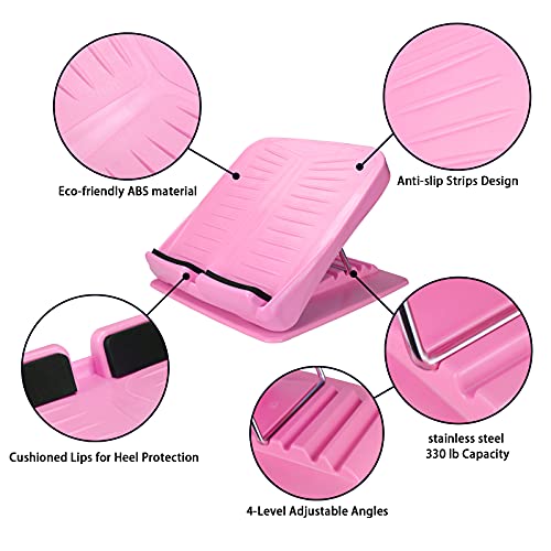 Elfzone Slant Board Calf Stretcher Adjustable 4-Level Incline Wedge