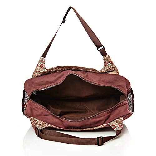 #DoYourYoga Full-Zip Extra Large Yoga Mat Tote Bag with Multi-Functional Storage Pockets for Sports Gym Pilates »Vimalaa« - color: BrownStyle