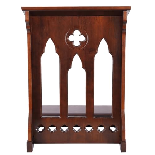 Solid Maple Folding Padded Kneeler, Walnut, Portofino - color: Portofino Walnut