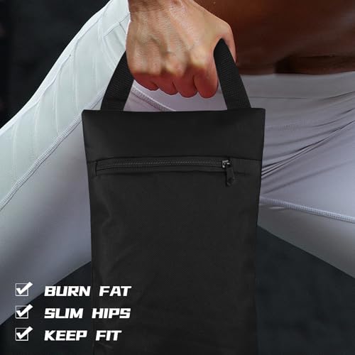 Unfilled Sandbag with Dual Compartment for Yoga 2 Pack Not Include Fillers - color: Black