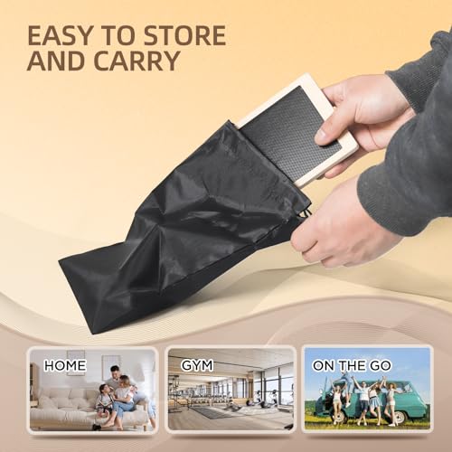 CINWELLER Ankle Strengthener Exerciser for Sprained, Single Foot Balance Board, Non-Slip Wood Wobble Board.