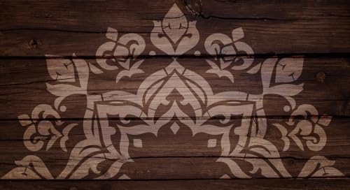 YKW 5 Pack Mandala Stencils for Painting, Large Half Mandala & Breathe Zen Templates - Reusable PET Stencils for Wall, Wood, Fabric & Rock - DIY Craft Stencil for Home Decor Art - style: Mandadl-5