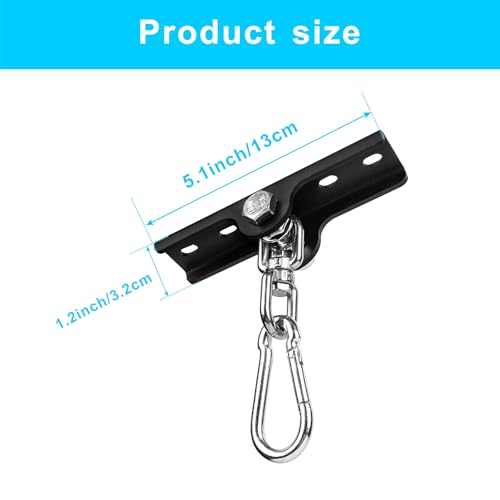 Heavy Duty Swing Hanger Hook, Swing Hangers for Wooden Concrete Swingset Hangers, 360° Swivel Swing Set Hanger,Suspension Hooks for Hammock Chairs, Yoga Swings, Punching Bag