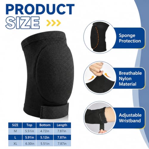 1 Pairs Muay Thai Elbow Pads and Knee Pad,Black,M - color: Black, size: M