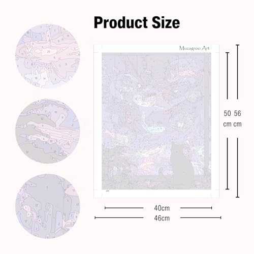 Muzagroo Paint by Numbers Oil Painting Kits for Adults DIY Fish Dream Oil Painting for Beginners Hand Crafts Kits with Brushes and Acrylic Paints 16x20 inches (Fish Dream) - color: Fish Dream