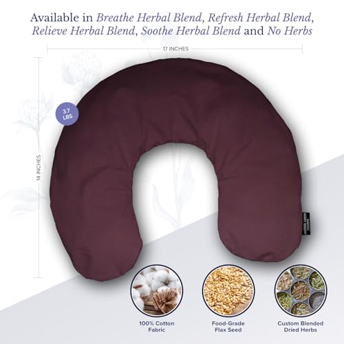 Mother Earth Pillows Large Triggerpoint Pillow for Neck and Shoulders (Eggplant - No Herbs Added) - color: Eggplant - No Herbs Added