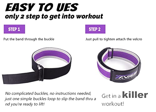 Occlusion Bands for Women Glutes & Hip Building, Blood Flow Restriction Bands BFR Bundle Booty Bands, Best Fabric Resistance Bands for Exercising Your Butt, Squat, Thigh, Fitness - color: Purple/Grey