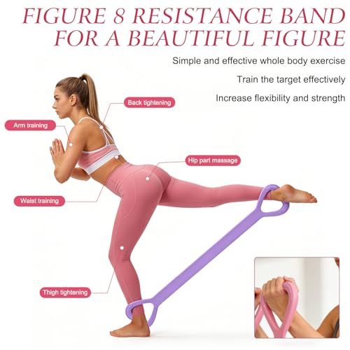 3PCS Figure 8 Resistance Bands with Handles