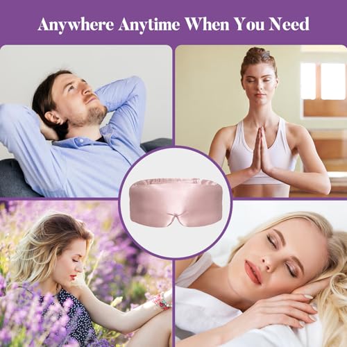 Lavender Heated Eye Mask Weighted Sleep Mask FSA-HSA Eligible Pink