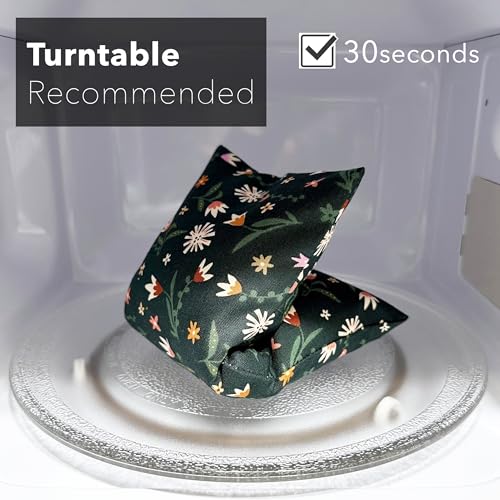 100% USA Handmade, Washable Cotton Eye Pillow 9", Moist Heat Eye Compress, Unscented Hot/Cold Therapy Pack (Green Multi Floral, Rice) - color: Green Multi Floral