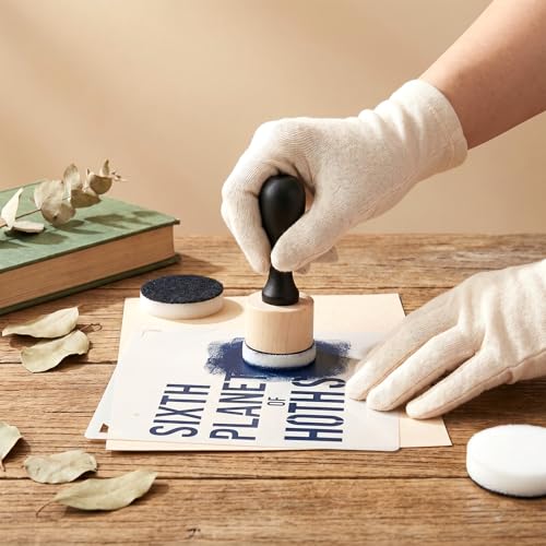 Jeffdad 46 Pcs Mini Ink Blending Tool Set, 2 Mini Round Applicator Tools | 44 Replacement Foam Pads for Scrapbooking Crafting Drawing Painting Art Supplies Ink Tools Alcohol Ink Applicator Tools
