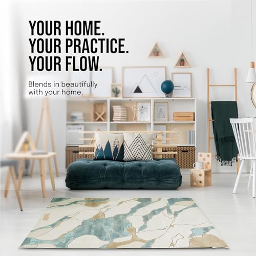 Yoga Mat and Towel Set – 6×4 ft Large Workout Mat with Matching Yoga Towel, Non-Slip, Home-Friendly, Machine Washable, Ideal for Yoga, Pilates & Floor Workouts