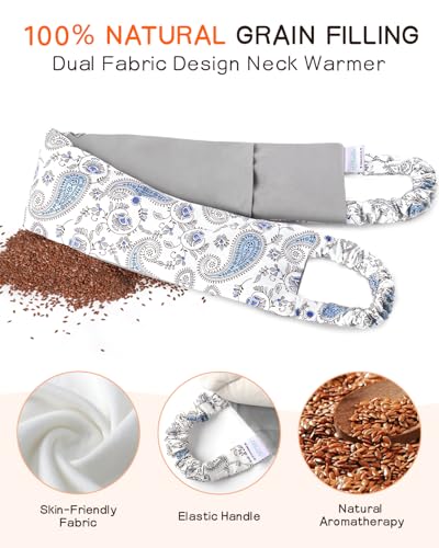 Heating Pad for Neck and Back, Extra Long Microwavable Weighted Moist Heat Pack, Reusable Neck and Back Wrap for Sore Muscles & Stress Relief - style: Neck Pad