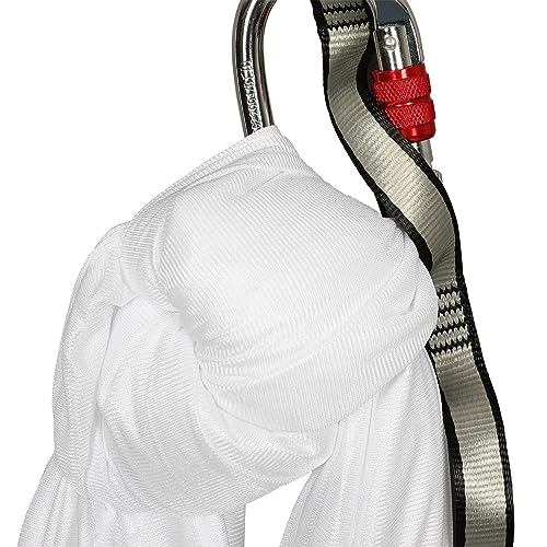 Kojem Aerial Silk Fabric Yoga Swing Kit For Fitness Yoga Inversions Flexibility Core Strength Dance White Nylon Fabric 6.6/13.1 Yards - size: 6.56 Yards