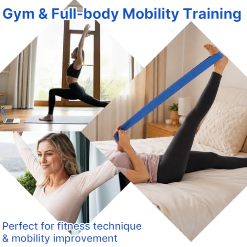 Mobilization Belt - Physical Therapy Belt Strap, Adjustable Mobilization Band Pt Strap with Thick Pad for Rehabilitation Yoga Leg Hip Exercise Seatbelts Stretching Mobility & Gym Techniques (Blue) - color: Blue