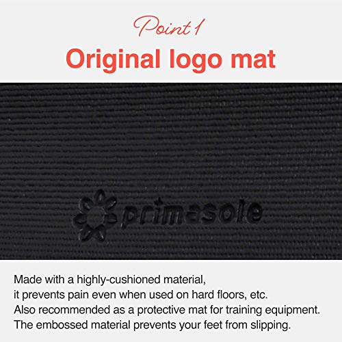 Primasole Yoga Mat with Carry Strap for Yoga Pilates Fitness and Floor Workout at Home and Gym Non-slip 9 colors - color: Black, size: 1/4 inch