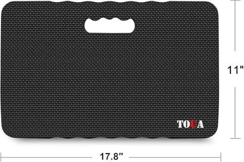 Large Kneeling Pad, High Density Foam Support Knee with Thick Kneeling Mat 17.8"x11"x1.5", Kneeler Pads for Work Gardening, Baby Bath, Yoga, Pray, Exercise, Fitness, 1 Pack - color: Black, size: Large - 1 Pack