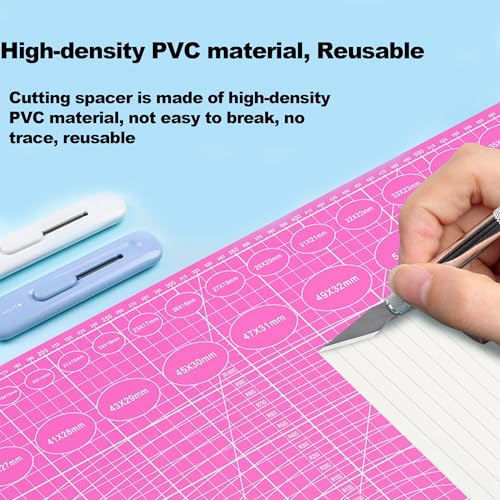 A5 Cutting Mat, Self Healing Sewing Mat, Rotary Craft Mat Double Sided 3-Ply Craft Cutting Board for Sewing Crafts Hobby Fabric Precision Scrapbooking Project Art Supplies, 8.6“ x 5.9”, Grey - color: Gray