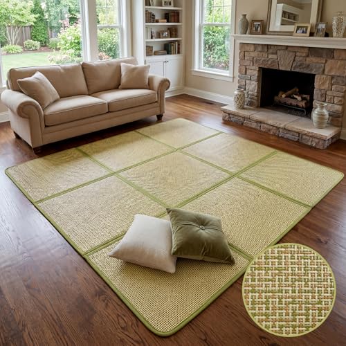 71'' x 71'' Large Japanese Tatami Mat, 0.47'' Thickness, Green