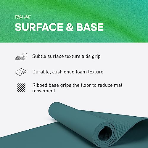 adidas Yoga Mat - Eco Friendly - Non Slip, Durable Textured Surface, 8mm - color: Raw Green