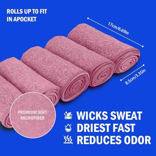 Microfiber Quick Dry Gym Towel, Lint Free Odor-Free Absorbent Fiber, Fast Drying, Men & Women Workout Gear for Body Sweat, Working Out, Towels (Pink, 5Pack - 16 * 27Inch) - color: Pink, size: 5Pack - 16*27Inch