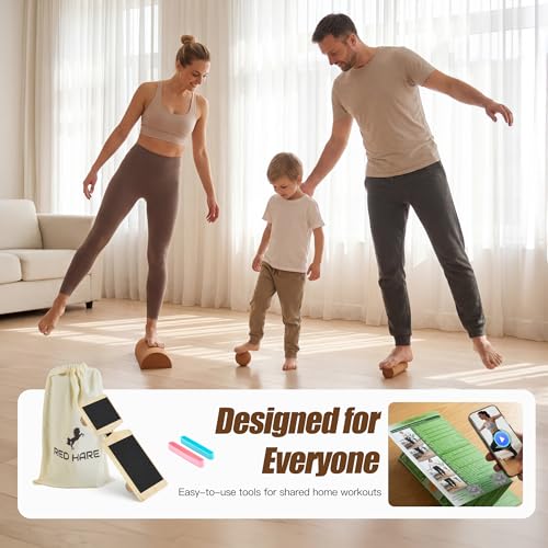 Balance Board Set for Foot & Ankle Strength – Cork Slack Board and Ankle Strengthener with Round & Pointed Bars, Progressive Balance Training System for Rehab, Fall Prevention & Athletic Performance