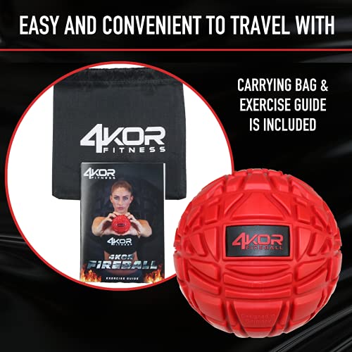 4KOR Massage Balls for Trigger Point Therapy - Myofascial Release Ball - Muscle Relief for Back, Neck, Shoulder, Foot Pain - Fitness Massage Balls for Mobility - Deep Tissue Release Ball - style: 4.75in Grippy Roller Ball