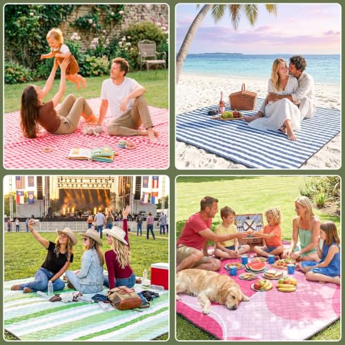 Genovega Waterproof Beach Blanket Picnic Outdoor Mat Rug Parents Papa Stepdad Pappy Poppy Pawpaw Grandpa Who Want Nothing Everything Bride in Law Daughter Son Father Happy Birthday Ideal - color: Gery Black Stripe