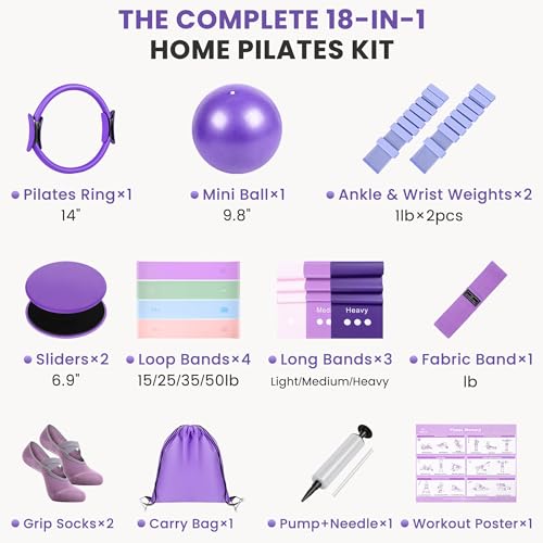 At Home Pilates Kit for Home Workouts, Pilates Set, Pilates Equipment