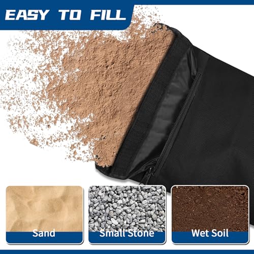 Unfilled Sandbag with Dual Compartment for Yoga 2 Pack Not Include Fillers - color: Black