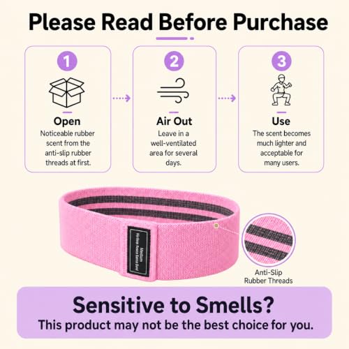 Resistance Bands, Fabric Workout Bands for Women & Men, Cloth Booty Resistance Loop Bands, Thick Squat Bands for Home Fitness, Gym, Yoga, Pilates for Butt Legs Thigh Hip Glute - color: Pink01