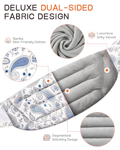 Microwave Heating Pad for Back with Moist Heat, Extra Large Microwavable Heating Wrap for Lumbar, Waist, Stomach, Shoulder, Neck Hot or Cold Pack, Reusable, Portable - style: Back Pad