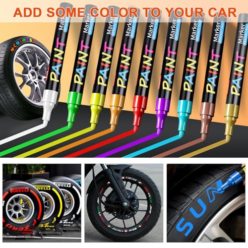 IVSUN Paint Markers, 20 Colors Oil-Based Waterproof Marker Medium Tip | Never Fade Quick Dry and Permanent, Works on Rocks, Wood, Fabric, Plastic, Canvas, Glass, Mugs, DIY Craft