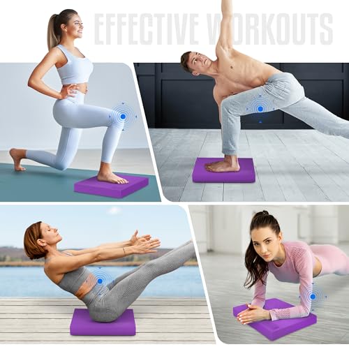 Yes4All Exercise Balance Pad, Non-Slip Foam Kneeling Pad - color: Purple - L - (15,5" x 13" x 2"), size: Large