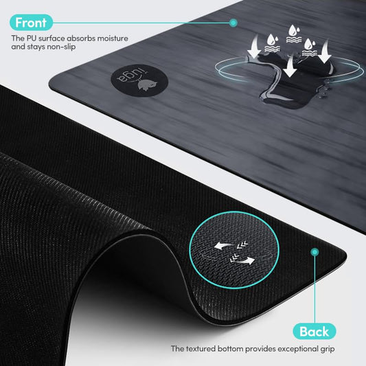 Pro Non Slip Yoga Mat Thick for Hot Yoga, Pilates, Workout & Home Gym - color: Gray