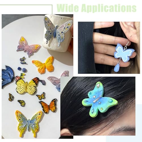 ORIGACH 14 Pcs Butterfly Clay Cutters Set | Spring Butterfly Fairy Polymer Clay Cutters Set for Earring Making Jewelry Making - style: Butterfly