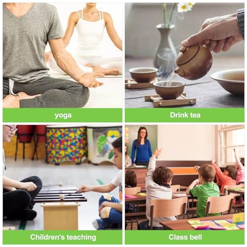 7" Meditation Chime, Mindfulness Bell for Teachers, Classroom Management & Yoga, Solo Tone Energy Chime, Sound Healing Instrument, Responsive Classroom Tool for Focus & Calm - Silver