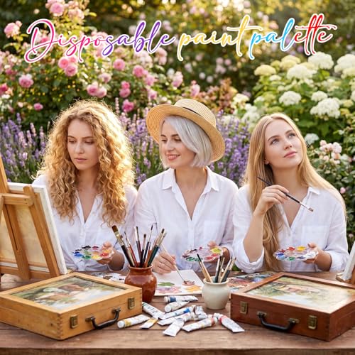 200 Pcs Paint Tray Palettes 5.5 in with 13 Compartments Clear Disposable Plastic Paint Palette Bulk Watercolor Craft Supplies for Art Class, DIY Craft, Painting Party, Birthday Party - style: 13 Compartments