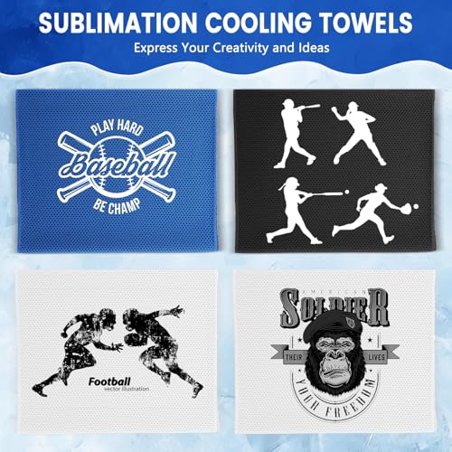 Hosuly 150 Pack Cooling Towels Bulk 40 x 12 Inch Large Chilly Breathable Sweat Sports Cold Towels Sublimation Microfiber Ice Neck Rag for Hot Weather Workout Gym Team Gift (Dark Blue,Black,White) - color: Dark Blue,black,white