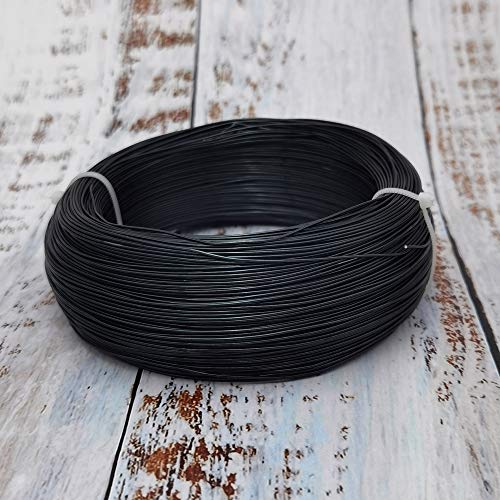 INSPIRELLE 20 Gauge Black Aluminum Craft Wire Bendable Metal Wire | 550 Feet for Jewelry Craft Making - color: Black, size: 20 Guage (0.8mm)