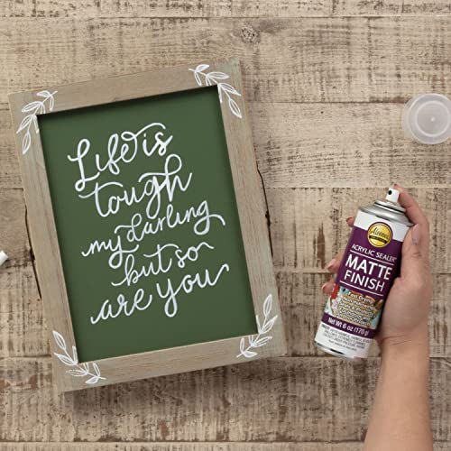 Aleene's Spray Finish 6oz Acrylic Sealer, 6 Ounce (Pack of 1), Clear-Matte - color: Clear - Matte