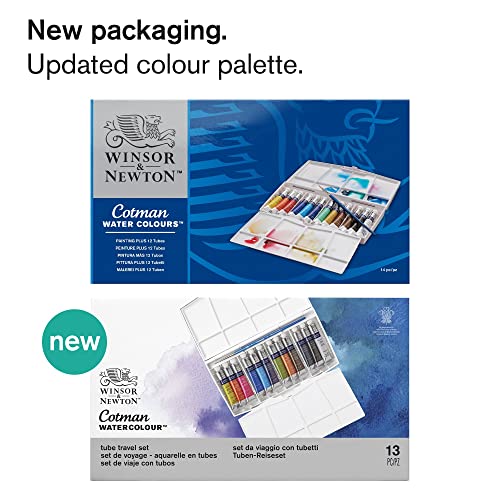 Winsor & Newton Cotman Watercolor Paint Set, 12 x 8ml Tube Travel Set | Watercolor Paint made with Fine Art Pigments, Transparent Color, Lightfast & Permanent, Good Tinting Strength - style: 12 Tube Travel Set 8ml