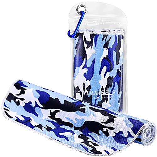 SYOURSELF Cooling Towel, Cooling Towels for Neck,40" x 12"Ice Towel for Instant Cooling Relief, Soft Breathable Chilly Towel, Perfect Yoga, Golf, Sports - color: Mix