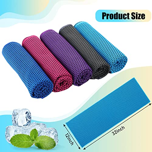 BBTO 100 Pack Cooling Towel Bulk - color: Multicolor, size: 32 x 12 Inch