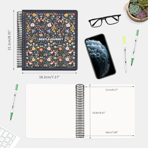 Hardcover Sketchbook,7.2"x8.3"Spiral Bound Drawing Pad, Wildfloral Tapestry | 150gsm(92lb)Acid-Free Thick Paper,Blank Art Journal for Adults,Artists&Beginners,Ideal for Sketching,Doodling and Mixed Media - color: wildfloral tapestry